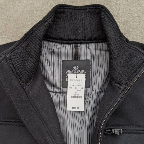 Express black wool jacket NWT new medium - Picture 4 of 5